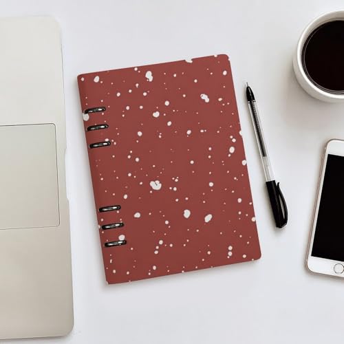 Carnet A5 rechargeable pois blancs, planificateur et notes de réunion