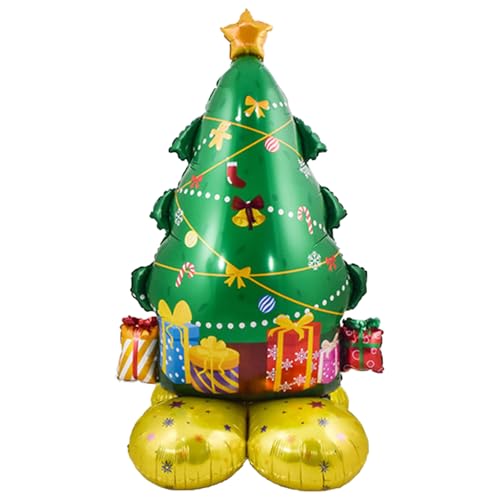 DazzJoy Weihnachtsbaum Folienballon Stehend, XXL Weihnachtsbaum Deko...