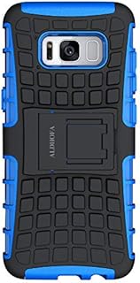 ALDHOFA Samsung Galaxy S8 Case,Heavy Duty Hybrid Shockproof Protective Phone Case Cover With Stand for Samsung Galaxy S8 (Blue)