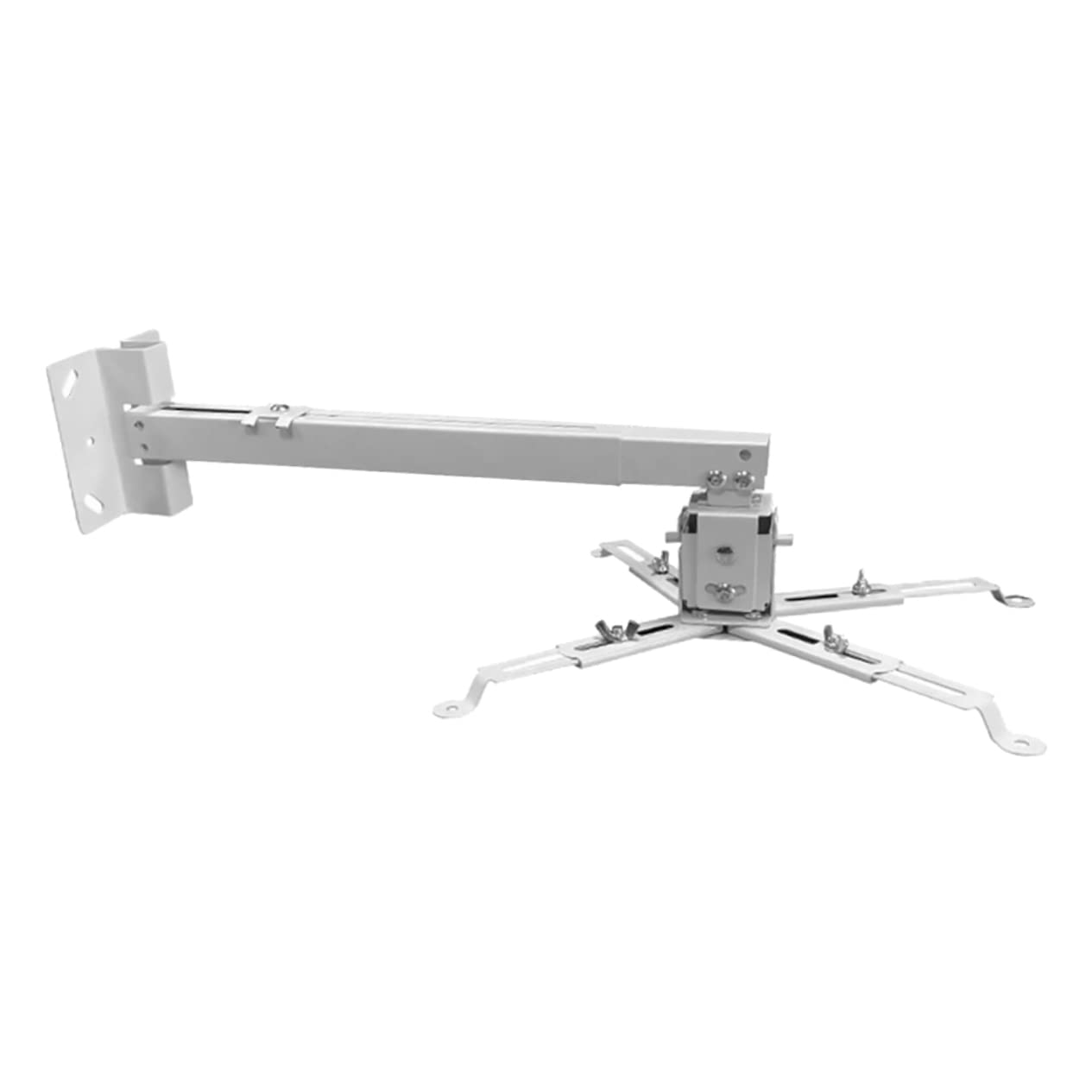 DOITOOL Support de Plafond pour Vidéoprojecteur, Support Réglable en Acier au Carbone Blanc, Longueur Télescopique 40-65cm, pour Usage Domestique