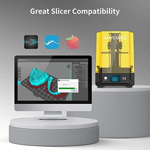ANYCUBIC Photon Mono X2 Resin 3D Printer, 9.1 4K UV LCD 3D Printer with 4096 x 2560 HD Monochrome LCD Screen, Upgraded Light Turbo Matrix Light Source & Dual Linear Rail, Printing Size 7.7x5x7.8