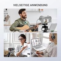 NEEWER 3,5mm TRRS Lavaliermikrofon, Plug & Play, Mini Kugelcharakteristik Kondensatormikrofon für Kamera Handy PC, Absenkung Niederfrequenz, Verstärkungsregelung, Überwachungs Kopfhöreranschluss, CM10 – Ansicht 8