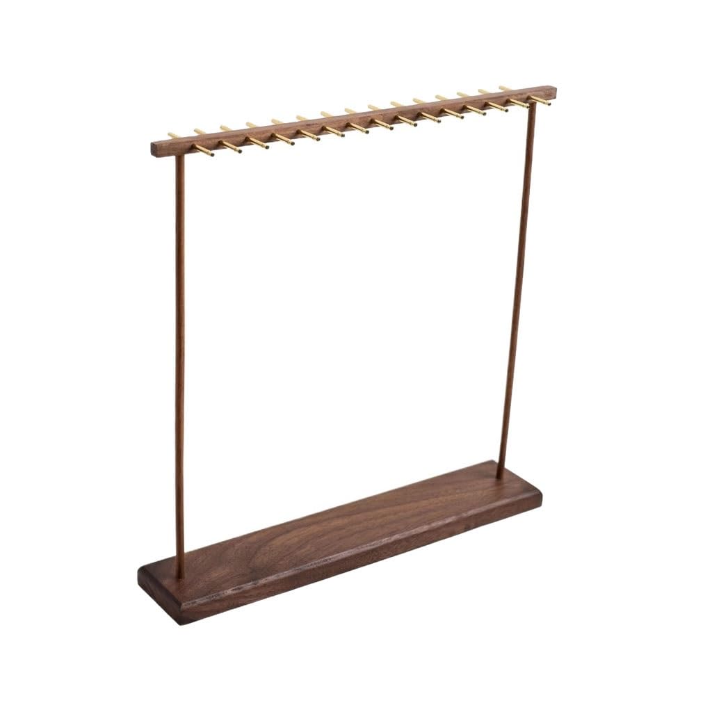 Aertsdfgt B Necklace Organizer Simple Counter Solid Wood Necklace Display Stand Dressing Table Racelet Jewelry Storage Rack Jewelry Holder Stand(B)