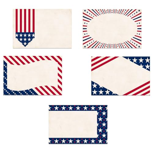 SBLABELS Patriotic Postcards / 100 Red White And...