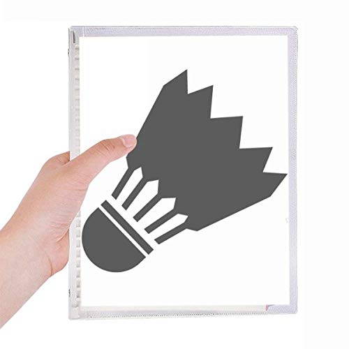Carnet à spirales Badminton Sport rechargeable avec motif géométrique moderne