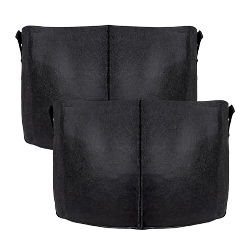 INTIRILIFE 2 sacchetti per piante in tessuto non tessuto, 75 litri, 20 galloni, 55 x 30 cm, con manici per giardino, serra, fioriera