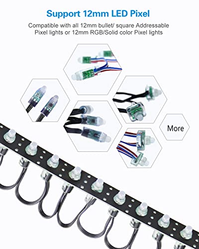 Tira de LEDs WS2811 RGB 50 piezas 5V con montura 50m miniatura 6
