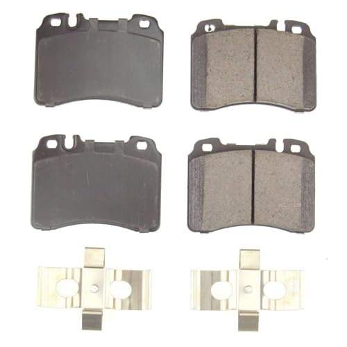 Image of PowerStop Front Brake Pads for Mercedes-Benz E320 1994-95 |E420 1994-95 |SL320 1994-97 |SL500 1994-98 - Z17 Ceramic Brake Pads with Installation Hardware, 17-561