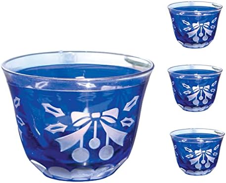 Votive Candle Holder Hand Cut Crystal Cobalt Blue - Christmas Hol...