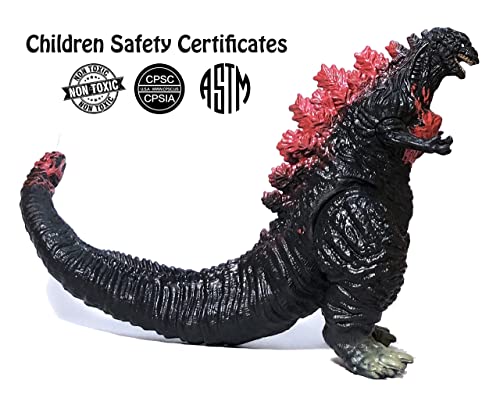 Ezfun Set Of 8 Godzilla Toys Movable Joint Birthday Kids 2019 Action Figures King Of The Monsters Burning Heisei Mecha Ghidorah Pack Plastic Mini Dinosaur Playsets Cake Toppers Package #TOP2