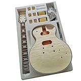 Este kit de guitarra eléctrica DIY incluye todas las piezas para construir una guitarra completa.