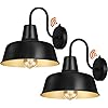 CINOTON Dusk to Dawn Outdoor Wall Sconces, Oil Rubbed Bronze Outdoor Farmhouse Barn Lights Vintage Outdoor Wall Lantern Wall Mount, Exterior Wall Lighting Fixture for Porch, Entryways, Garage 2-Pack