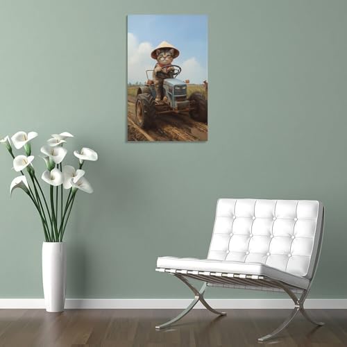 Impression sur toile chat rural chinois 50x75cm comme tableau décoratif - 5