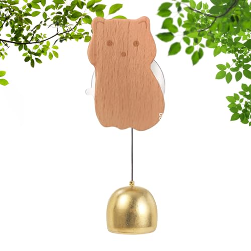 Shopkeepers Bell | Timbre decorativo para puerta de gato, perro, ballena, campanilla de viento con ventosa para entrada de negocios, calcomanía de nevera y puerta de granero