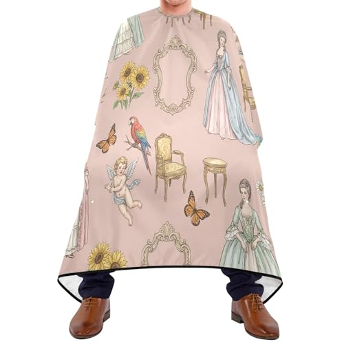 Capa de barbero impermeable para hombre con cierre ajustable miniatura 1