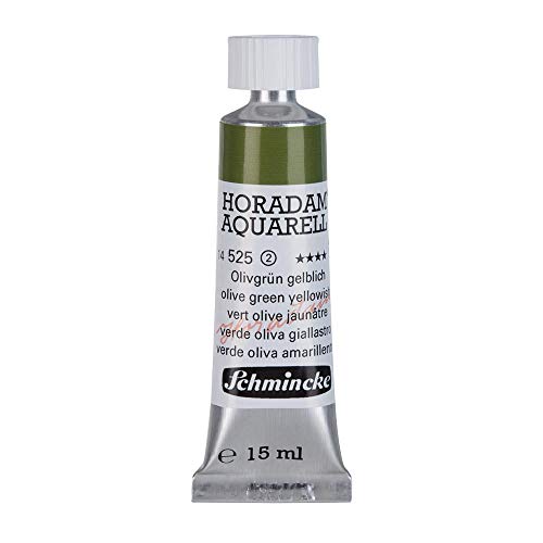 Schmincke – HORADAM® AQUARELL - feinste Künstler-Aquarellfarben, Olivgrün gelblich - 15 ml