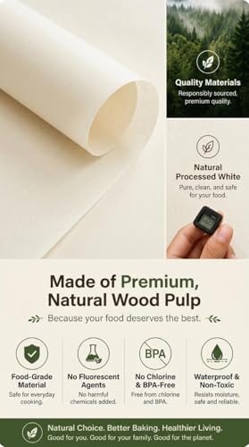 Image of Parchment Paper Sheets 9 x 13 Inch | Heavy Duty Non-Stick Oil-Resistant Baking Paper for Oven, Air Fryer, Grilling, Steaming, Roasting & Bread Baking (350 Pcs)