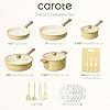 CAROTE 24pcs Ceramic Cookware Set, Pots and Pans Non Stick Kitchen Cookware Sets, Pots and Pans Set Cooking Set with Knife Set #1