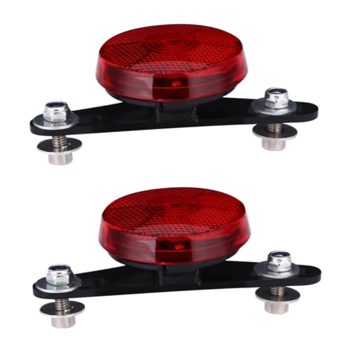 BESPORTBLE 2 Piezas luz de la luz trasera de la motocicleta luz trasera del motor lampara impermeables luces para bicicleta luz de seguridad luz de alerta el plastico rojo