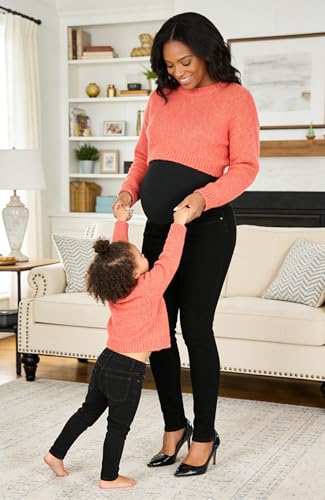 Image of PACBREEZE Women's Maternity Jeans Over Belly Skinny Stretchy Denim Pants Comfy Slim Pregnancy Pants