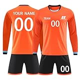 Genérico Camiseta de Portero Personalizada para Hombre/Niño Equipacion Portero Niño Adulto Personalizada Conjunto Camiseta Portero Futbol Hombre con su Nombre Número Equipo Número