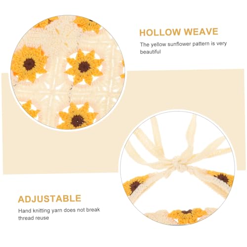 GALPADA Sunflower Scarf Headband Floral Hair Tie Elastic Bandana Cotton for Women3