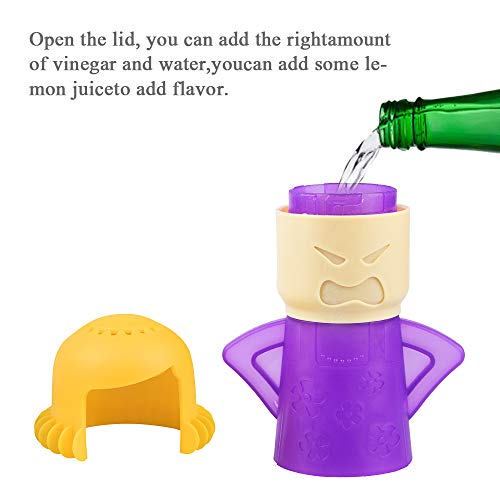 Image of Angry Mom Microwave Cleaner - Angry Mom Mad Creay Mama Microwave Oven Cleaner High Temperature Steam Cleaning Equipment Tool Easily Crud Steam Cleans Add Vinegar and Water for Kitchen (Purple)