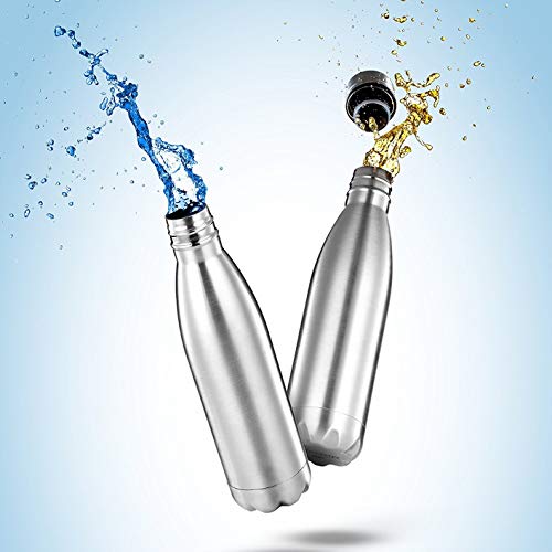 Gteller Double Wall 18/8 Stainless Steel Vacuum Insulated Cola Shape Bottle, Narrow Mouth Vacuum Flask Keeping Warm and Cold 350ml 500ml 750ml 1000ml (1L) by Gteller - Used condition - Image 8