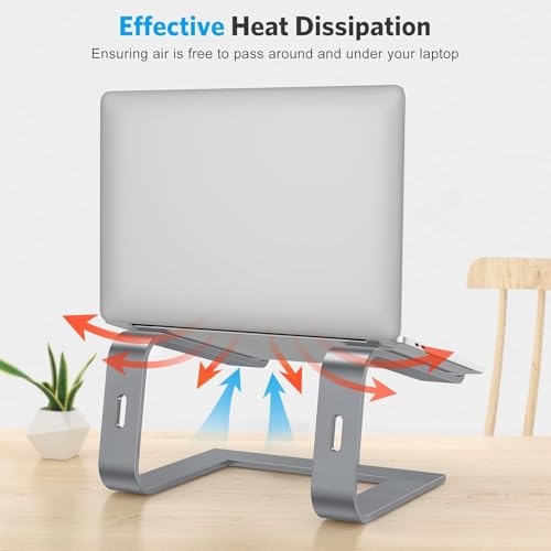 Image of OMOTON Laptop Stand, Detachable Mount for MacBook Air /Pro Dell HP Grey