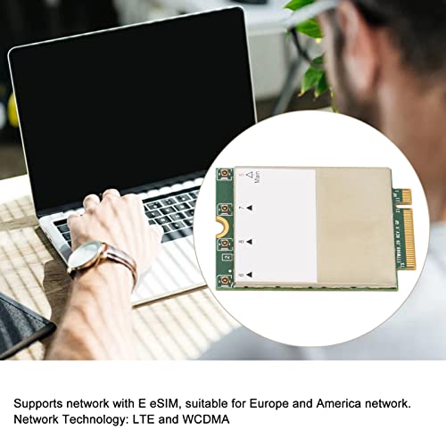 Gavigain 4G Network Card, 4G Network Adapter Stable Signal Reception DW5821 EeSIM Supported M.2 4G WWAN Card para PC y laptops miniatura 3