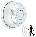 Kompakt (Ø): ca. 8,5 cm. LED mit Bewegegungssensor - Außerdem relevant oder passend zu: Batterie Leuchten, Unterbauleuchten, Batterieleuchte, Bewegungssensor, Deckenleuchte, magnetisch, Wohnmobil, Infrarot, Magnet, Lampen, Lampe, Zelte