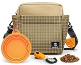 Picture of WILDOMS Dog Training Treat Pouch, Magnetic Dog Treat Fanny Pack for Walking, Crossbody Dog Walking Bag with Poop Bag Dispenser, Clicker & Collapsible Bowl - Khaki