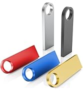 Wooolken 5 Pack 8GB USB Flash Drive with Keychains, Sleek Metal USB 2.0 Thumb Drives Memory Stick...