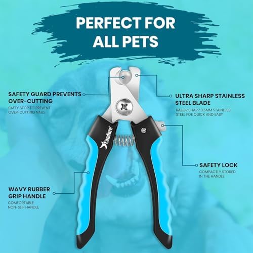 Candure Dog Nail Clippers and Trimmer with Safety Guard to Avoid Over-Cutting Toe Nails- Professional Grooming Razor Edge Blades Pet Nail Clipper with Free Nail File for Small Medium Large Breeds - 3