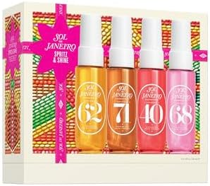 Sol de Janeiro Spritz & Shine Cheirosa Perfume Mist Set | Amazon Exclusive | Perfume Mist Discovery Set of 4 | Holiday Gift Set | $48 Value