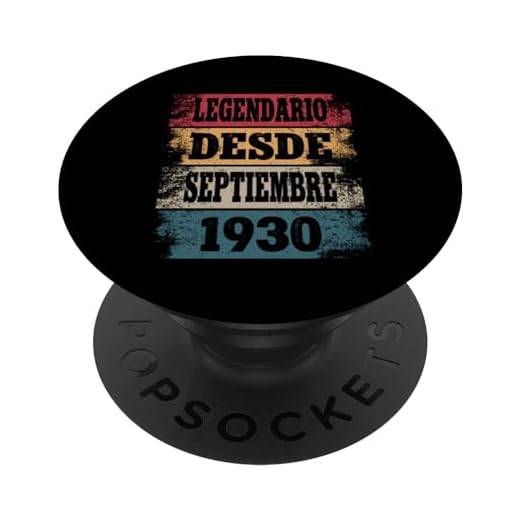 Legendario Desde Septiembre 1930 - Cumpleaños 94 Años PopSockets PopGrip Intercambiable