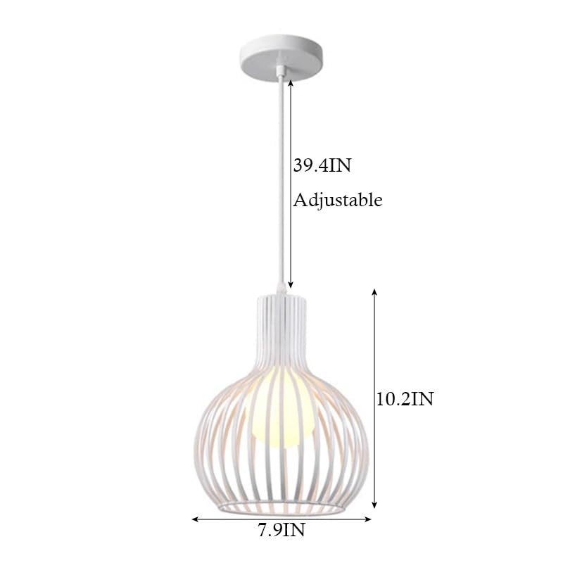 Suspension industrielle E27 abat-jour en fer noir réglable 20cm - 7
