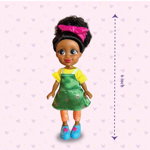 Image of Li'l Diva Hairstylist-Stephanie 6 inch Doll|India's First Preschool RolePlay Pretendplay Doll with Accessories|Best Gift|Toy Doll for Girl3+|Movable Arms & Legs|Beautiful Dress|Elegant Eyes|Soft Hair Play