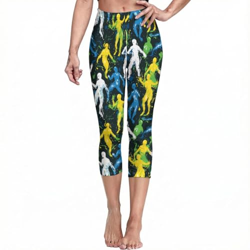 Sister Amy Women's Printed Leggings - Buttery Soft Yoga Pants, High Waist Stretchy Tights for Workout, Plus Size 7Slgs-Z0102 Small
