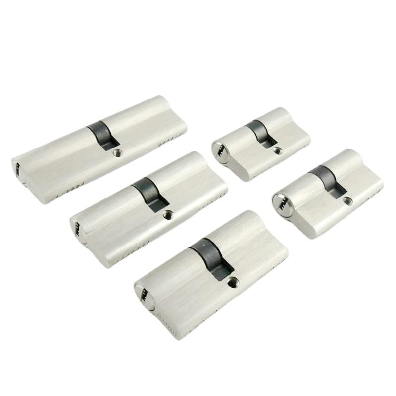 Cilindro per serratura, Serratura a cilindro doppia apertura Ottone Rame 55-90mm 5 chiavi(Dc-70mm)