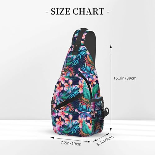 Tropical Flowers Stylish Men'S Messenger Bag - Durable Polyester, Huge Capacity & Adjustable Strap3