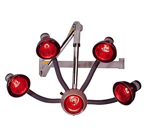 Stehender Haartrockner, 5-Kopf-Infrarot-Wärmelampe Stehender/an der Wand montierter Haartrockner Farbprozessor Beschleuniger Heizung