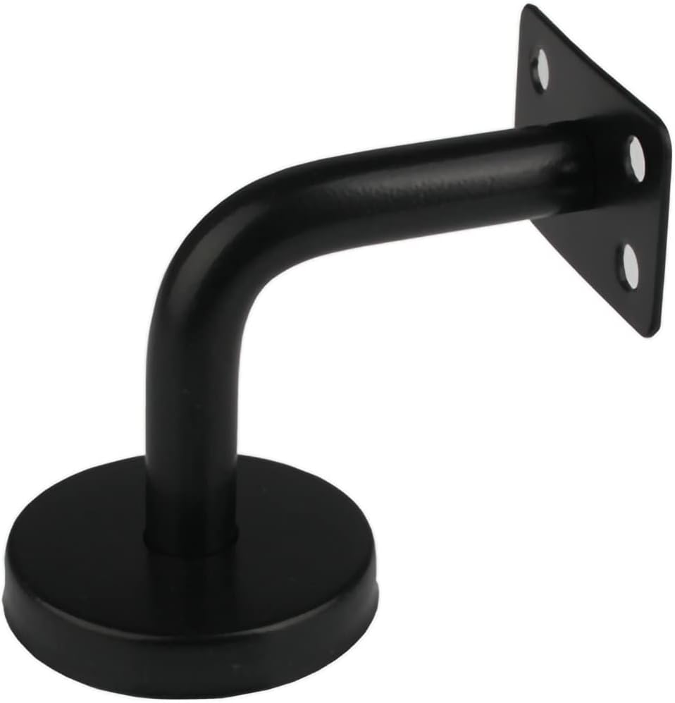 Handrails for Outdoor Steps Brackets, Black Handrail Brackets, Solid Cast Iron Railing Bracket, Stair Connecting Pieces, Stairway Hardware (Color : White, Size : 60x60mm)