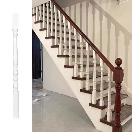 Balaustres de madera maciza con accesorios completos para mejoras de escaleras interiores, porche y balcón