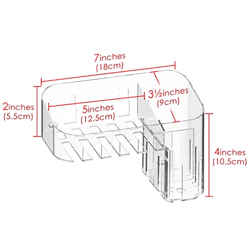 Linkidea Wall Mount Soap Dish Toothbrush Holder, Adhesive Bar Soap Saver For Shower Bathroom, Acrylic Storage Organizer Rack For Toothpaste, Electric Toothbrushes, Shaver (Clear) #TOP3