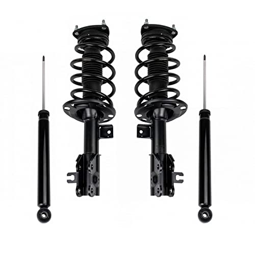 Image of TRQ Front and Rear Complete Strut Assembly & Shock Absorber Kit Complete Strut & Coil Spring Assembly Compatible with 2014-2017 Mazda 6