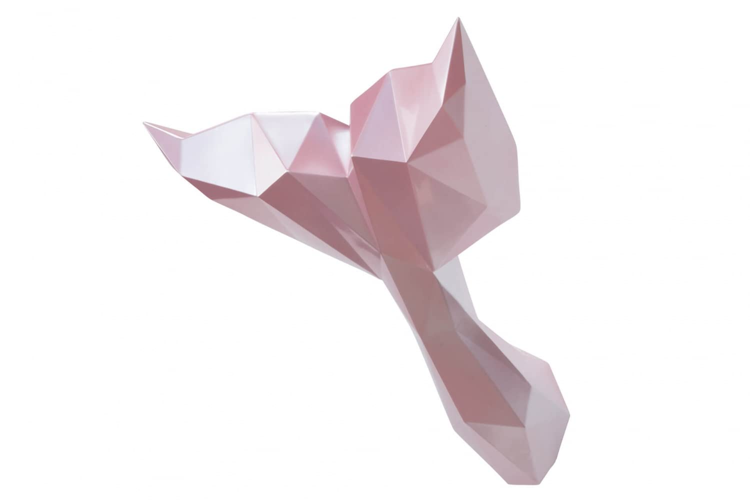 KunstLoft Skulptur modern | 100% HANDGEFERTIGT | 43x32x38cm | Kunststein Statue 'Sanfter Koloss' | Tierskulpturen | Rosa | Deko Figur Wohnzimmer
