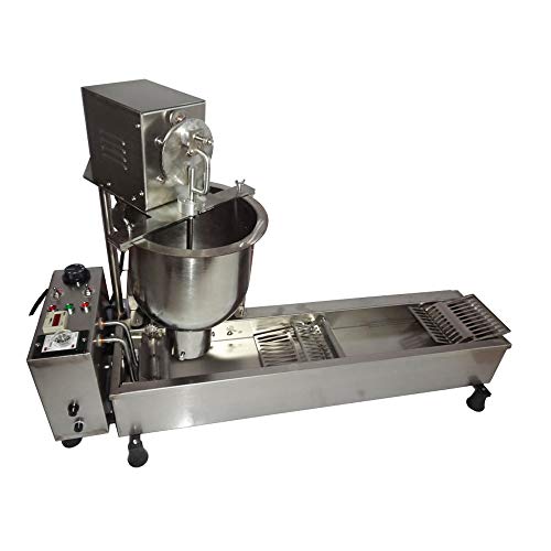 Automatic Donut Maker Commercial Donut Making Machine Doughnut Fryer Donuts Frying Molding Machine with 3 Sizes Molds