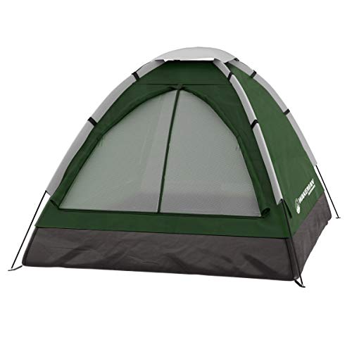 2 Person Camping Tent with Rain Fly and Carrying Bag – Water-Resistant Outdoor Tent for Backpacking, Hiking, or Festivals by Wakeman Outdoors