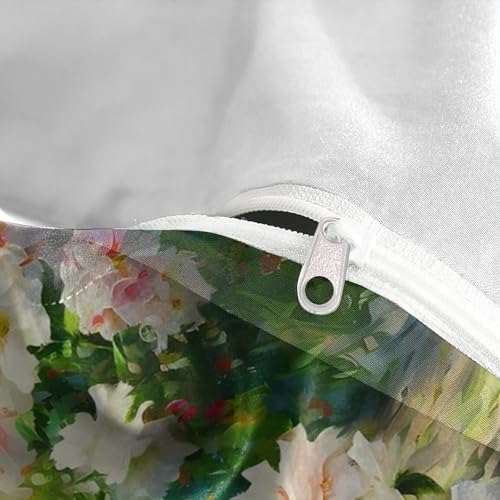 Parure de lit microfibre super douce avec scène florale 3D - 8